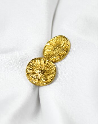 Srebrne kolczyki Piwonie Peony Studs, sztyfty pozłacane, biżuteria kwiatowa, Her Ring Biżuteria