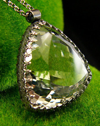 Naszyjnik Lodowy Triangle - Kryształ Górski Srebro - Unikat, Kuźnia Nehesi