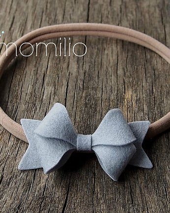 Opaska do włosów Butterfly Bow Grey, Momilio