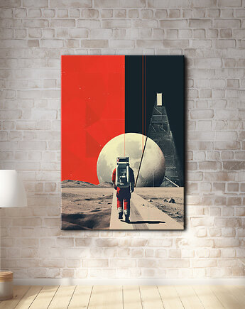 Apollo 11 - Plakat - Druk - Minimalistyczny Kolaż, NASA, kosmos #1, Black Sapphire Art