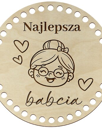 Prezent na Dzień Babci Baza do Szydełkowania Podstawa Koszyka Torebki 20cm, smxdsgn