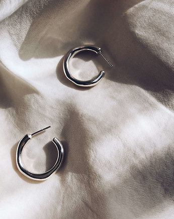 Kolczyki srebrne Liquid Hoop Earrings (silver), ZAMIŁOWANIA - Wyjątkowy prezent