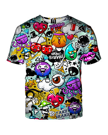 Męski T-shirt DR.CROW Graffiti Bizzare, DrCrow