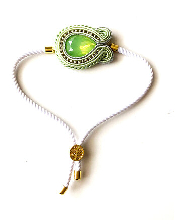 Elegancka sutaszowa bransoletka MINT, Sylwia Żak