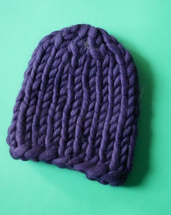 100% wełna merino Czapka Beanie, OSOBY - Prezent dla dziadka