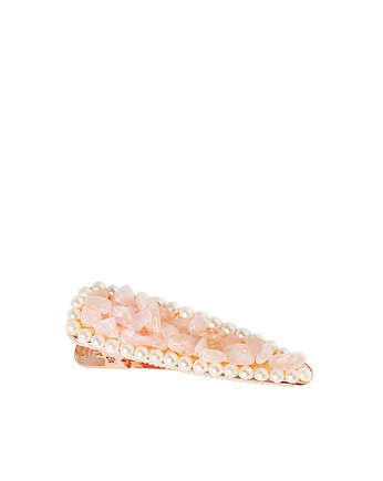 CRYSTALLOVE Spinka do włosów z kwarcem różowym, CRYSTALLOVE