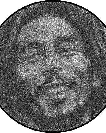 Bob Marley  - Fotorealistyczny  unikalny Obraz z Nici String Art 60cm, Błażej co ty pleciesz
