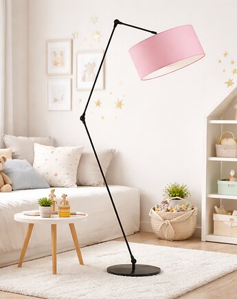 Nowoczesna lampa podłogowa z regulowanym ramieniem BARI KIDS do czytania, LYSNE