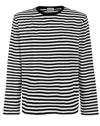 Bluzka longsleeve Art stripes crew neck, Patchouli