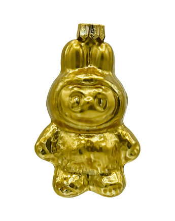 Bombka choinkowa szklana ręcznie malowana: Labubu: 24k Gold, Syn Bombkarza