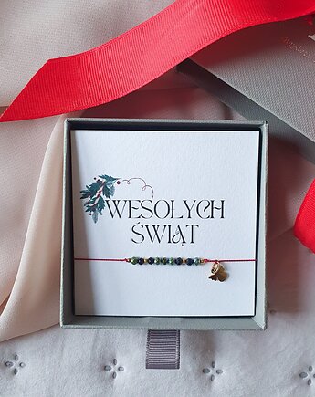 Świąteczna bransoletka SANTA IS COMMING, Hey details