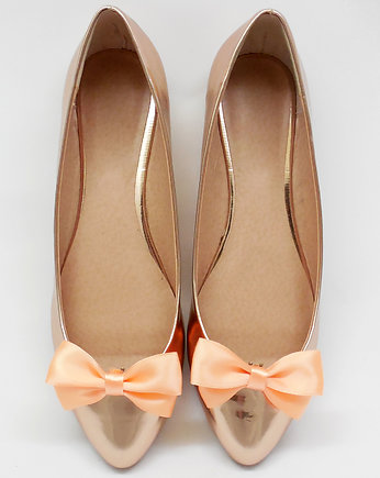 Kokardki Classic Peach - klipsy do butów Coquet, Coquet