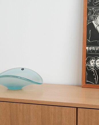 Patera kryształowa, duński design, lata 60, produkcja: Royal Copenhagen, Przetwory design