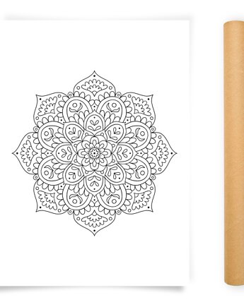 Plakat do Kolorowania Mandala 50x70cm, Anna Grunduls Design