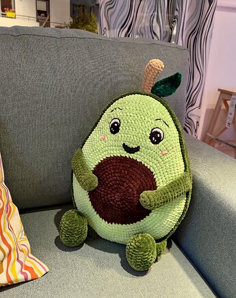 Maskotka poduszka Awokado, Dekoracja do pokoju dziecięcego, EcoToysByNastya