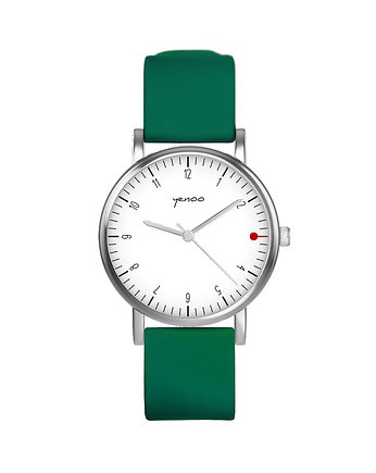Zegarek  mały - Simple - silikonowy, zielony, OKAZJE - Prezenty na 18 dla chłopaka