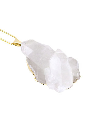 Naszyjnik Kryształ Górski złoto, Brazi Druse Jewelry