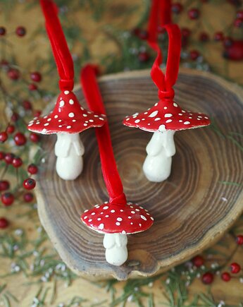 Zestaw grzybków na choinkę, Velvet Craft