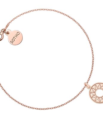 Bransoletka z różowego złota ze słońcem, SOTHO