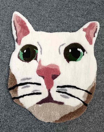 Dywan biały kot, Cotton Carpet