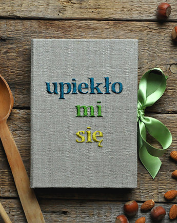 Twój haftowany notes lniany przepiśnik, papirell
