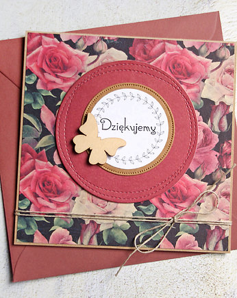 DZIĘKUJEMY :: kartka handmade :: PODZIĘKOWANIE, kaktusia