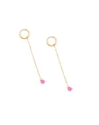 Kolczyki z delikatnym łańcuszkiem, Kulka Bransoletki