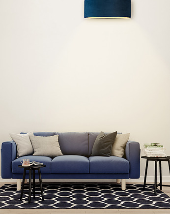 Czarny plafon sufitowy w stylu glamour DUBAJ VELUR fi - 50cm, LYSNE