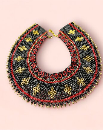 Łemkowska krzywulka / kolia folkowa rękodzieło vintage naszyjnik retro, ArtGez