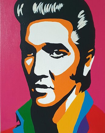 "Elvis" obraz akrylowy ręcznie malowany, Monika Adamczyk MonArti