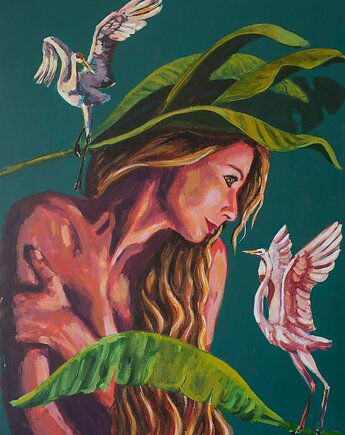 Ona  60x80, palumalu maluje
