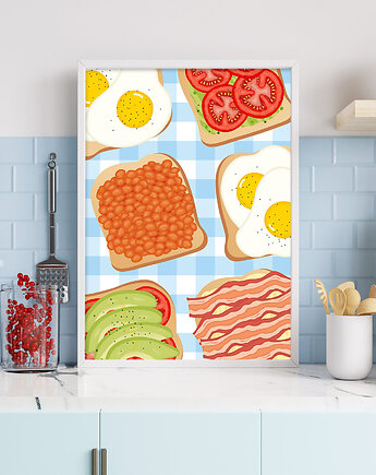 Plakat Idealne śniadanie na talerzu 2, Harvest Maison