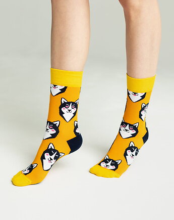 Skarpetki Husky - Psi Wzór dla Miłośnika Zwierzaków, Banana Socks