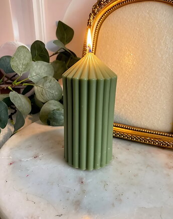 Świeca ekologiczna sojowa dekoracyjna "Sage Green" 120x60mm, Coccola JEWELLERY