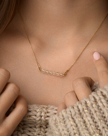 Naszyjnik kryształ górski srebro 925 pozłacane, Coccola JEWELLERY