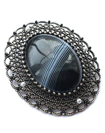 Ochronny amlulet Sardonyks broszko-wisior 2 w 1, KEIT