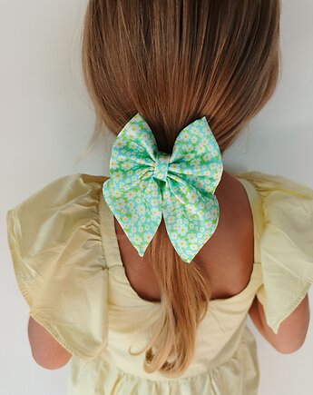 Gumka jedwabna z kokardą MINI scrunchie daisy, Capillum