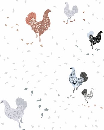 Tapeta dla dzieci Kurki ( Happy Hens ), Humpty Dumpty Room Decoration