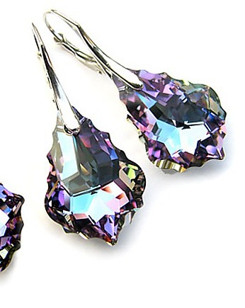 Kolczyki z kryształem Swarovski - Verre, Marisella