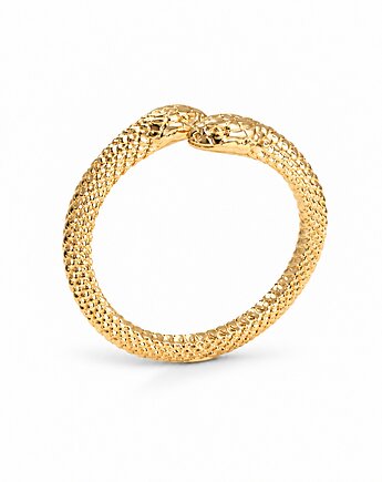 Pierścionek WĄŻ- srebro złocone 24K, ISSI Jewelry