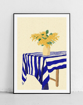 Plakat Mimosa na Pasiastym Obrusie, Harvest Maison