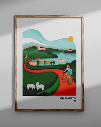 Plakat Rowerowy Velo Czorsztyn, Cycling Around
