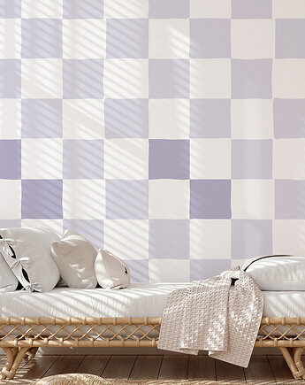 Tapeta Szachownica "Lavender Chess", Humpty Dumpty Room Decoration