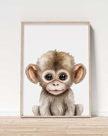 Małpka plakat do pokoju dziecka, OKAZJE - Prezenty na 18 dla syna