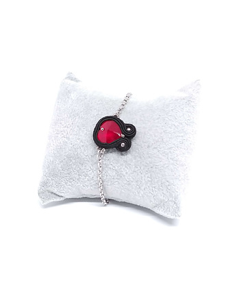 Bransoletka sutasz z sercem Swarovski light siam, Noiree