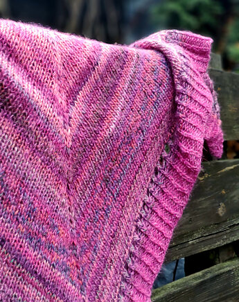 Cyklamen / chusta z jedwabiem, agat handmade