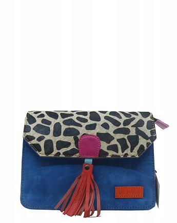 Torebka zamszowa, elegancka, skórzana, zamsz, ozdobny chwost eko OLIVKA, Olivka Warsaw