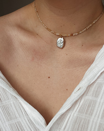 Naszyjnik Cytryn z Perłą, Chmolowska Jewellery