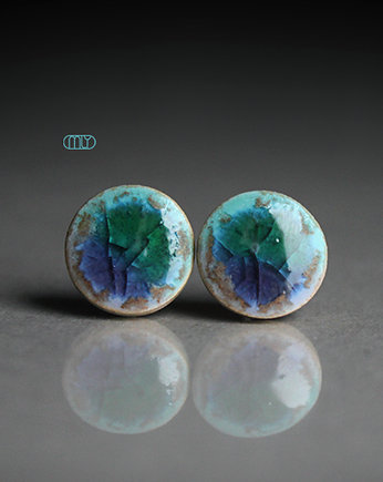 Kolczyki ceramiczne Spękane 11mm, Magda Łysiak