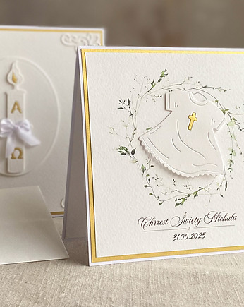 Kartka na chrzest z pudełkiem i kopertą, 63, Anna Art and Crafts